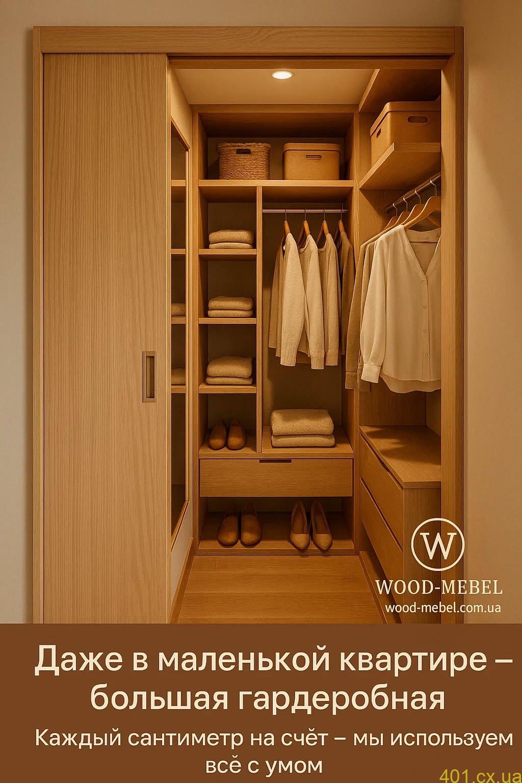 Гардеробные на заказ от Wood-Mebel